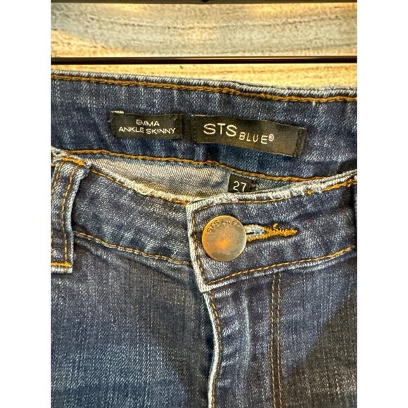 STS Blue Emma Ankle Skinny Jeans Fringe Hem Size 27 - Picture 3 of 4